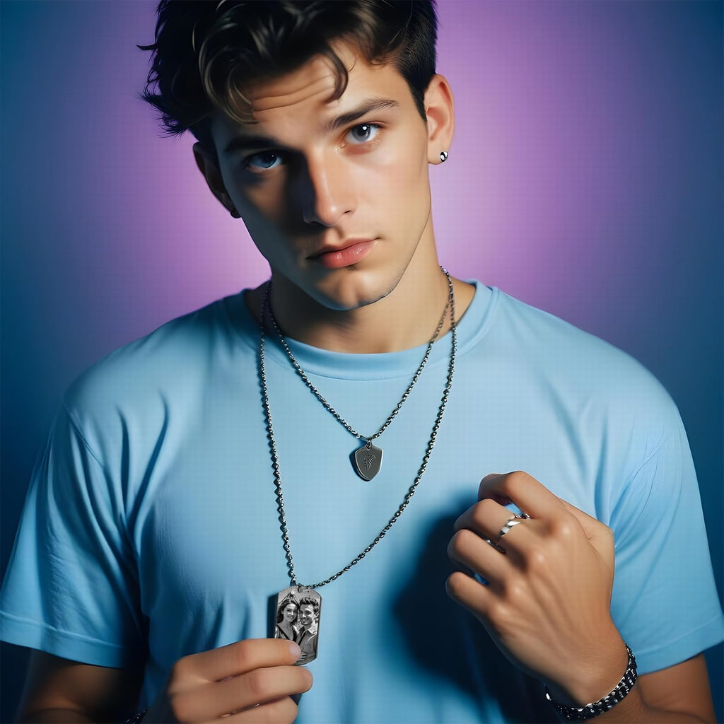 Custom Pet Photo Pendant: Personalized Dog Cat Memorial Keepsake