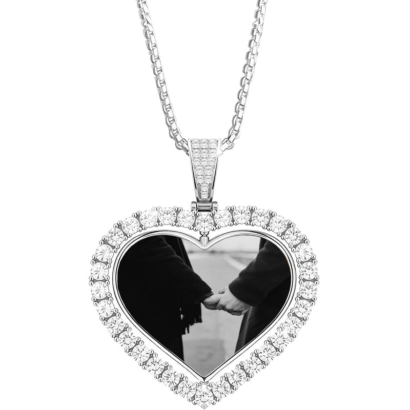 Custom Necklace Picture Name for Men Women Personalized Heat Color Changing Custom Necklace Personalized Necklace With Text Photo Pendan