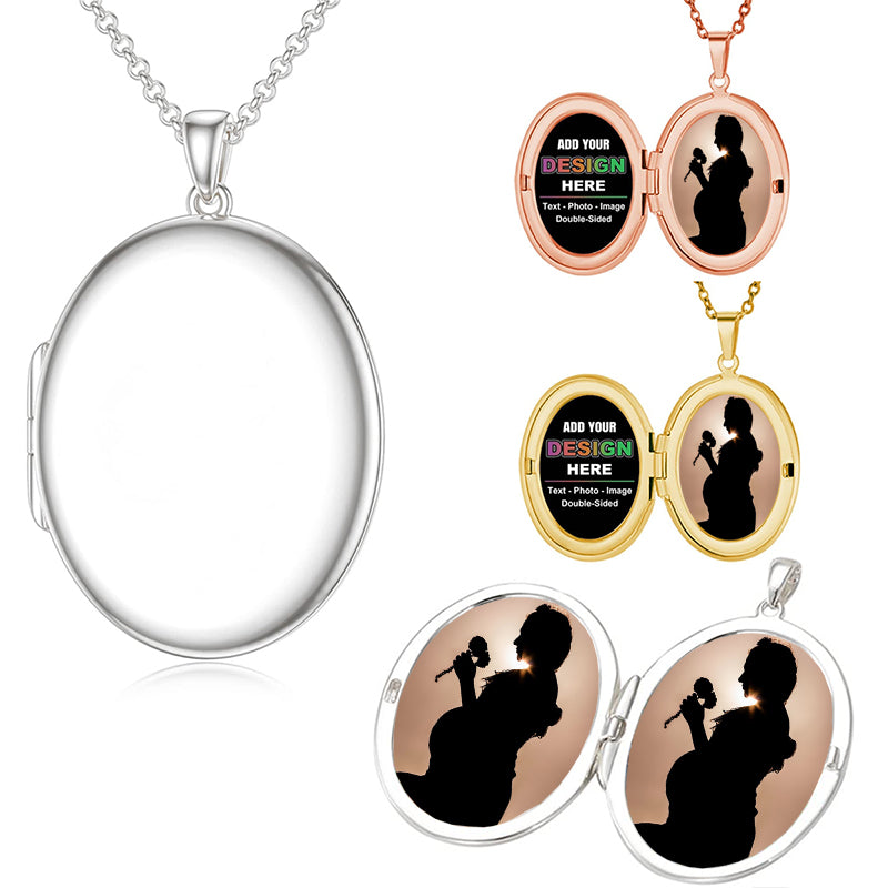 Initial Necklace, Plated Round Letter Pendant Hollow Capital Monogram 5mm Cuban Chain Necklace Alphabets from A-Z Dainty Jewelry for Women Men