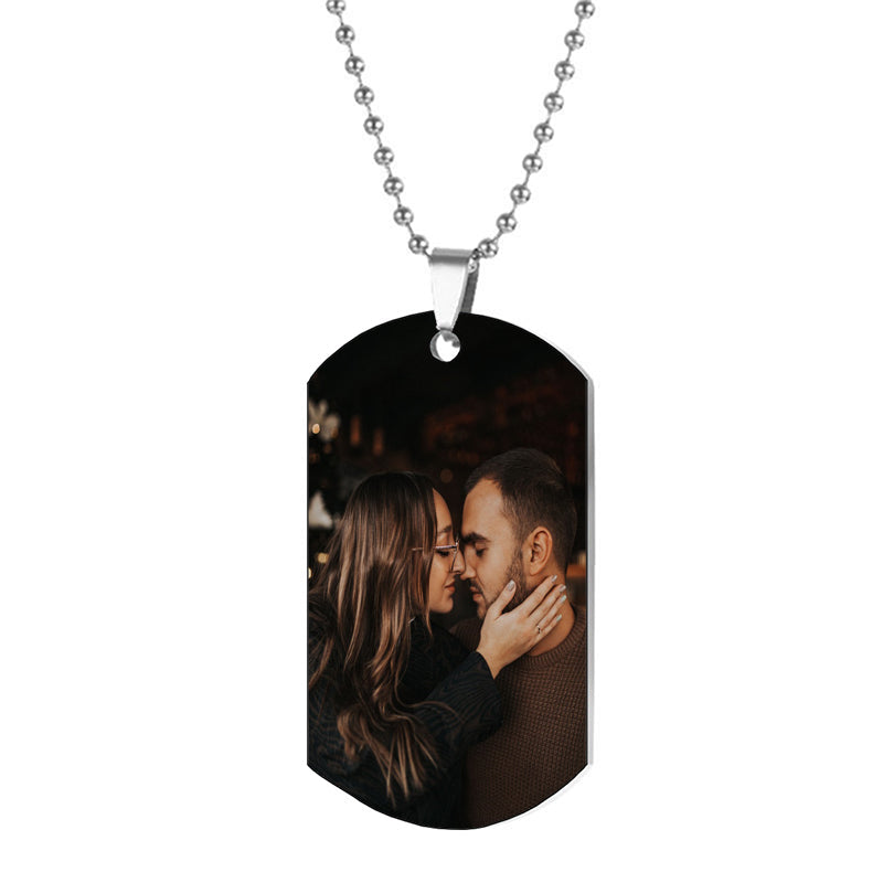 Custom Rose Projection Necklace, Memorial Necklace ,Personalized Memorial Photo Pendant,Picture Necklace,925 Silver Necklace,Gift For Her,N7