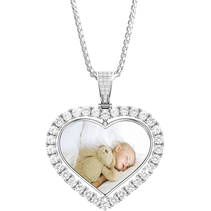 Heart Locket Necklace with Photo, Personalized Seashell Pendant Necklace, Vintage Locket Necklace, Personalized gift for her, Christmas Gift