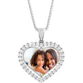 Custom Photo Projection Heart Necklace: Memorial Keepsake