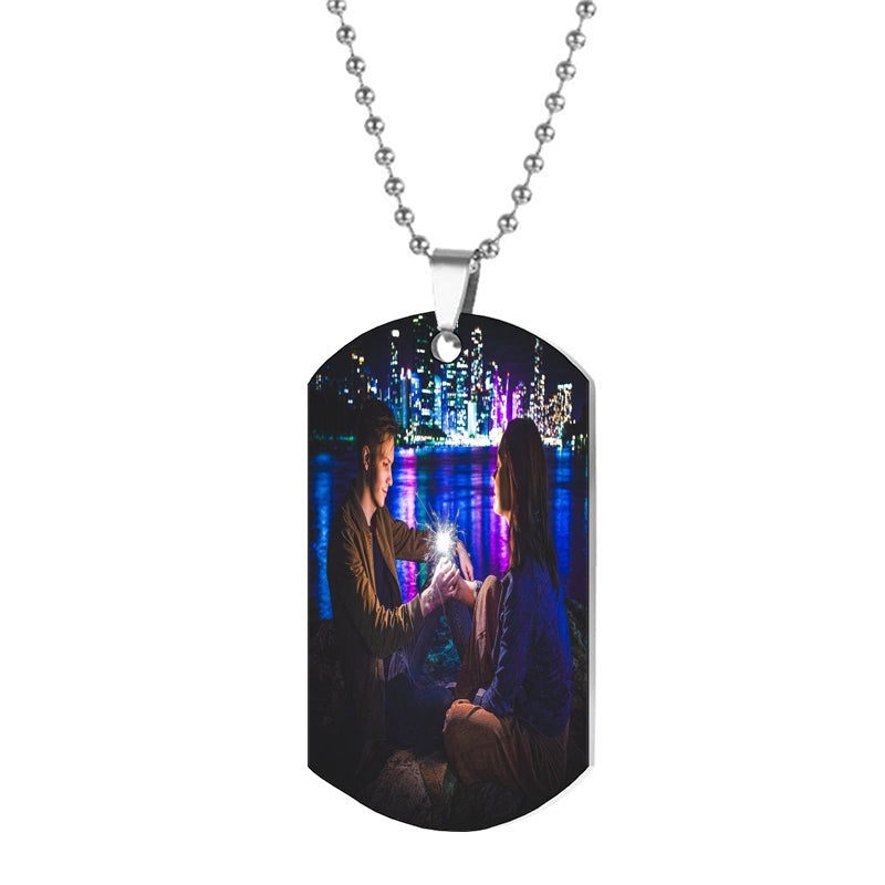 Initial Necklace for Men Womens Silver Tone Stainless Steel Letters Necklace Capital Monogram Necklace with 22" Figaro Chain