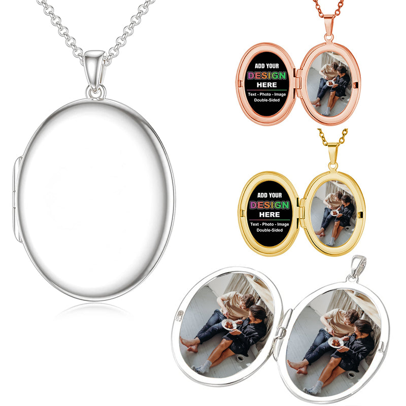 Custom Heart Photo Projection Necklace: Personalized Memorial Gift