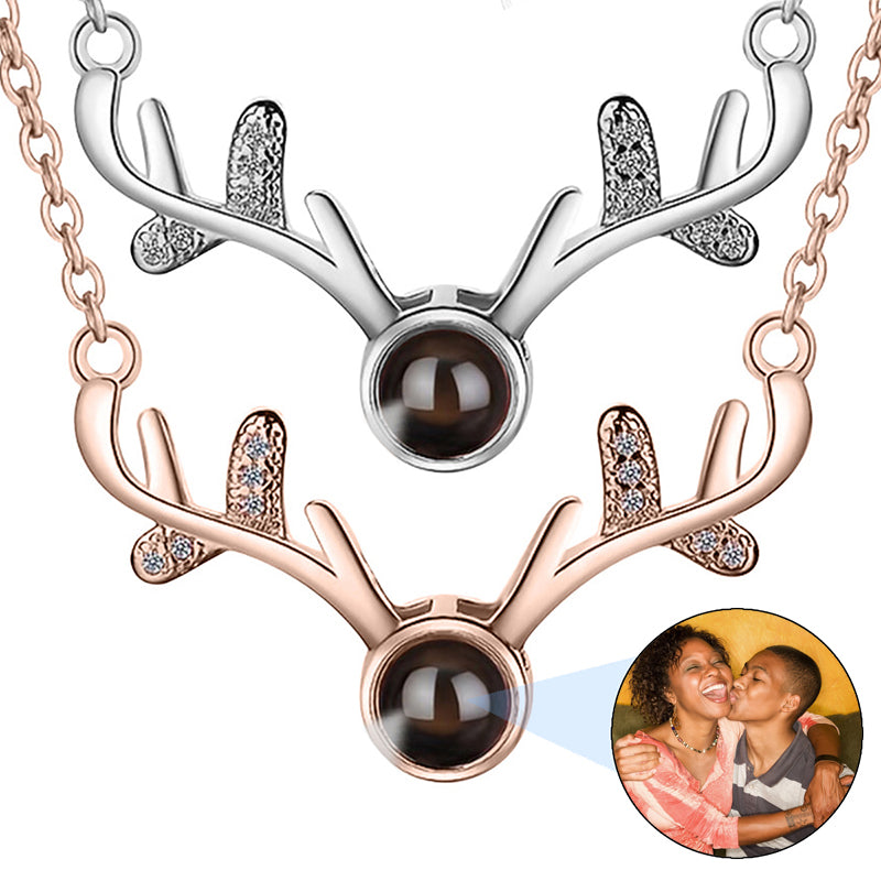 Angle Wing Projection Photo Necklace, Projection Necklace with Picture, Photo Necklaces, Birthday Mother Day Gift for Her