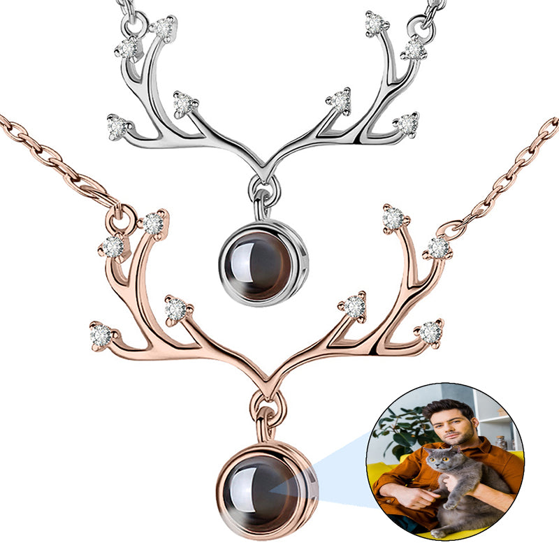 Custom Photo Necklace, Outline Engraving Picture Necklace in , Memorial Jewelry, Mom Gift, Birthday Gift for Her, Christmas Gift