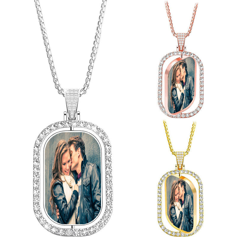 Engraved Word Disc Necklace: Custom Mantra, Stainless Steel