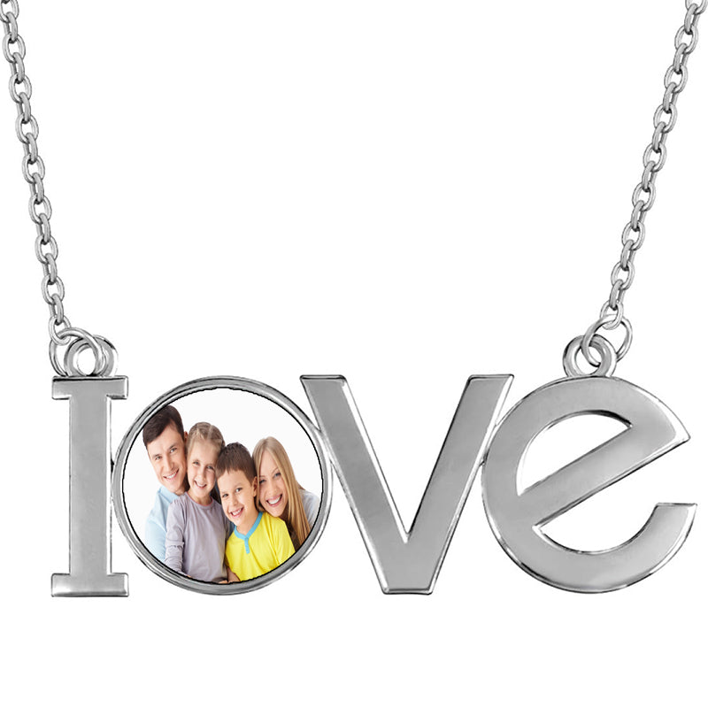 Custom Photo Locket Necklace: Heart or Circle Pendant