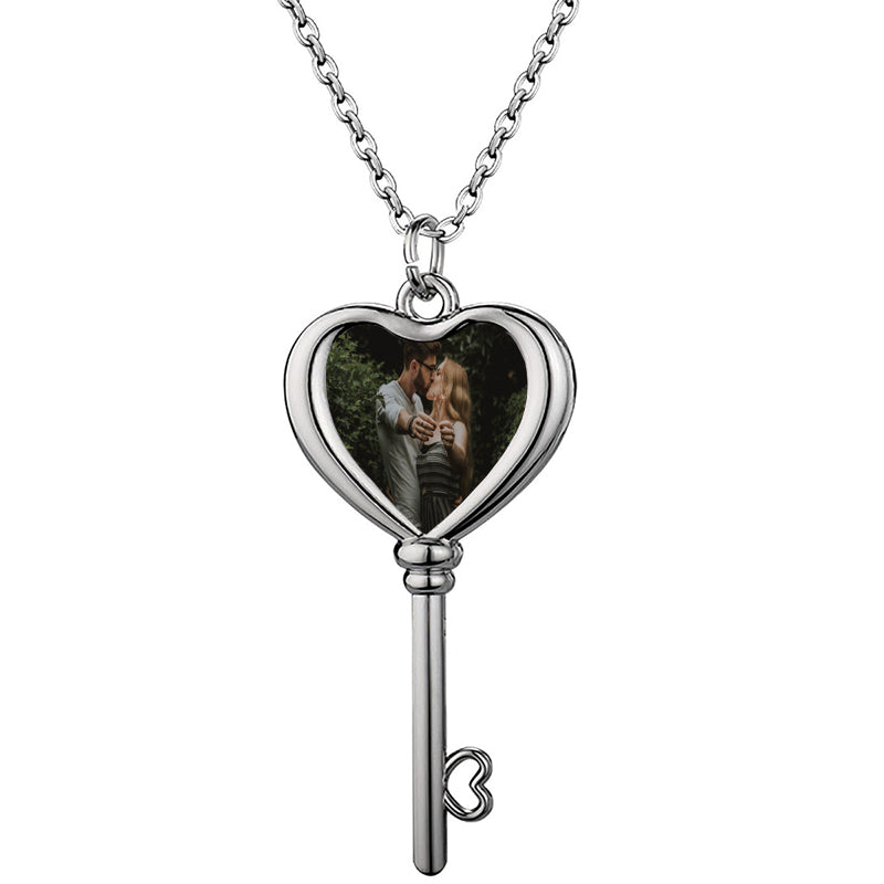 Custom Person Photo Necklace, Picture Necklace, Personalized Enamel Necklace, Hand Painted Jewelry, Memorial Gift, Christmas Gift