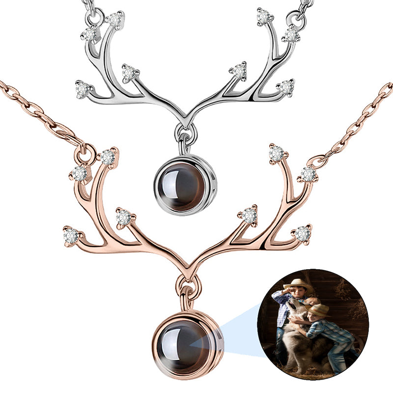 Custom Photo Projection Necklace, Heart Projection Necklace,Memorial Photo Necklace, Personalised Jewelry, Mother's Day Gift, Birthday Gift