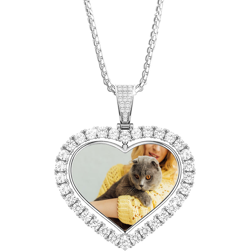 Dog Necklace for Women - Pet Portrait Custom - Dog Portrait Necklace - Engraved Pet Necklace Pendant Pet Mom Gift- Pet Memorial Jewelry