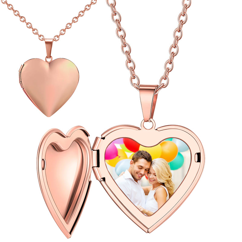 925 Sterling Silver Picture Pendant Necklace for Men Women Personalized Custom Photo Necklace Bling Real Silver Necklaces Memory Customized Picture Wings Necklace with + Zicron