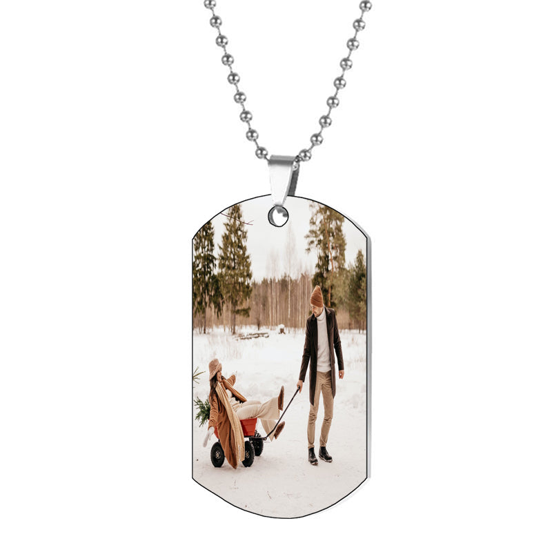 Custom Photo Engraved Necklace , Personalized Picture Pendant , Round Necklace for Women , Memorial Gift , Family Portrait Jewelry