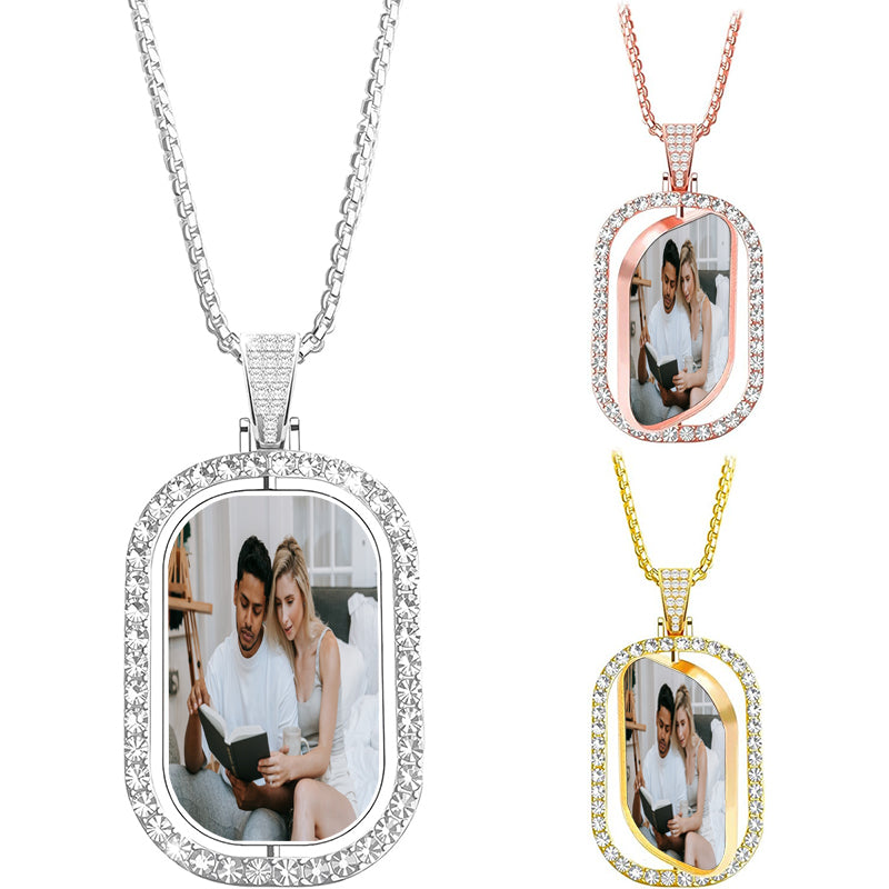 Custom Name Necklace, Cursive Script Pendant (Sterling Silver or )