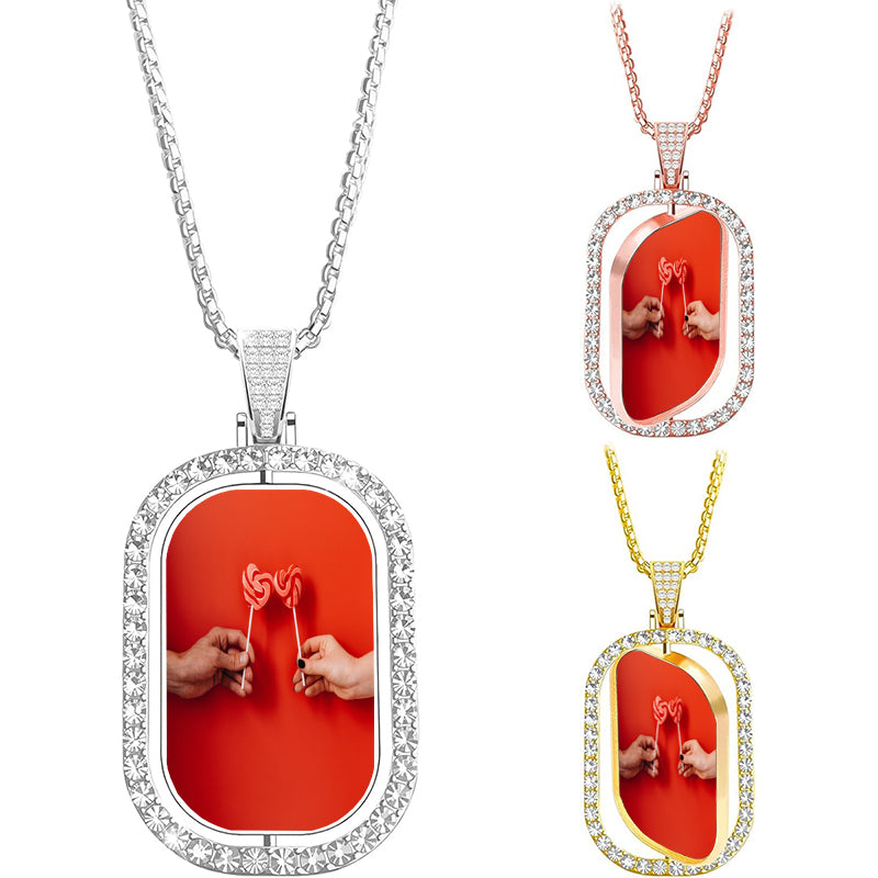 Heart Photo Projection Necklace, Personalized Heart Photo Necklace for Her, Memorial Gift for Best Friend, Mother's Day Gift for MAMA