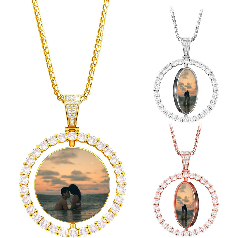 Custom Sterling Silver Name Necklace - Old English Curb Chain Pendant