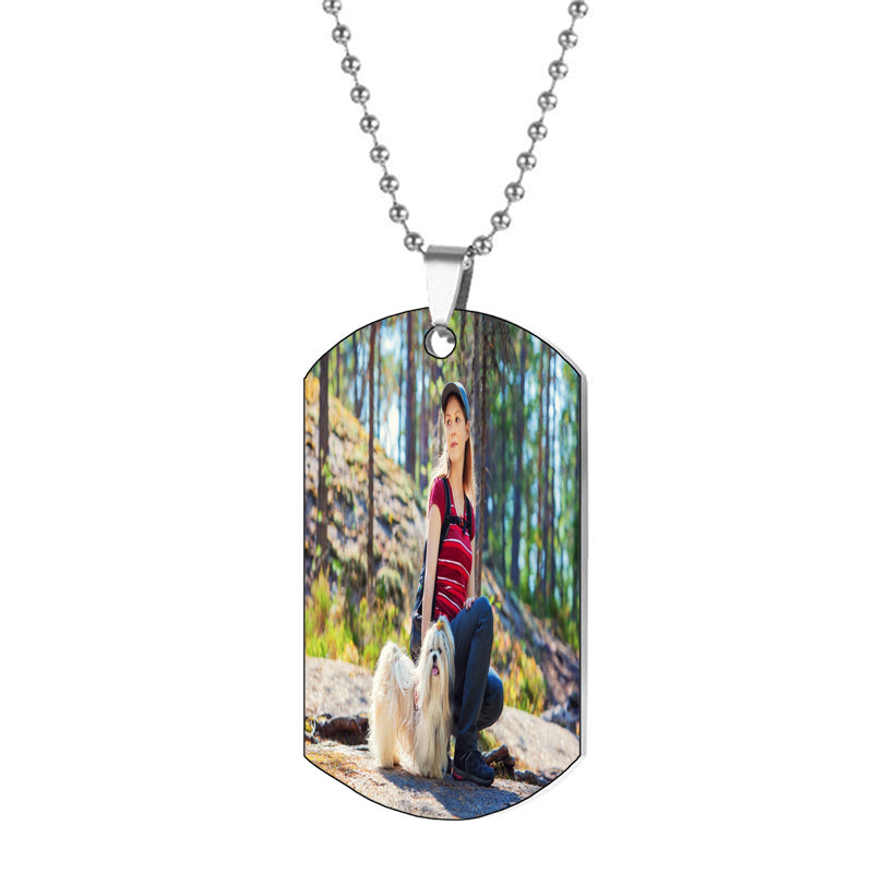 Filled Name Plate Necklace, Name Necklace, Christmas Gift, XW194