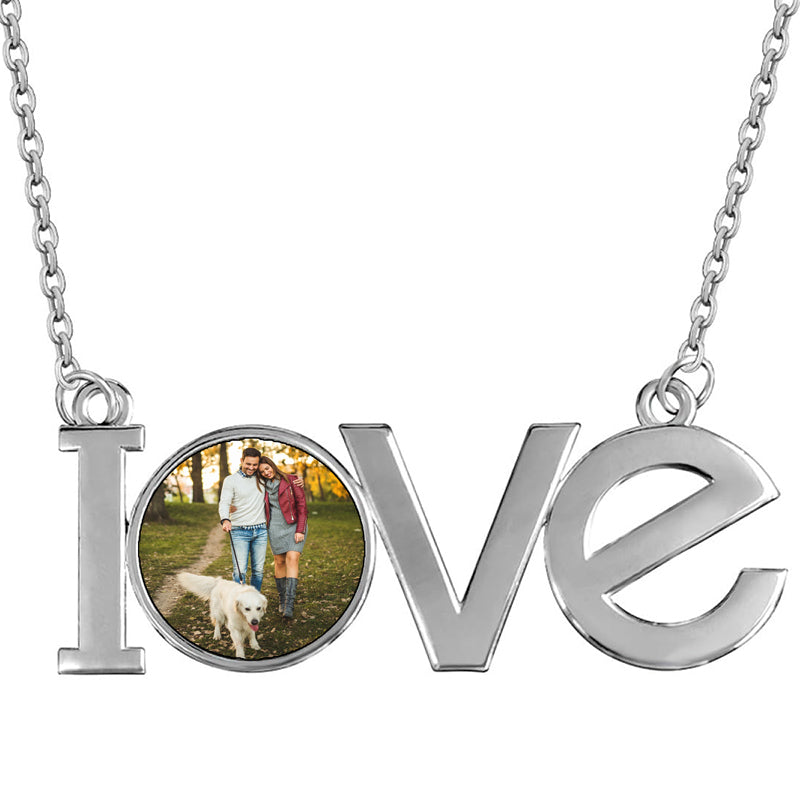 Custom Chain for Men Women with Eyes Picture Necklace Personalized Photo Pendant Necklace Unique Jewelry Gifts for Him Her