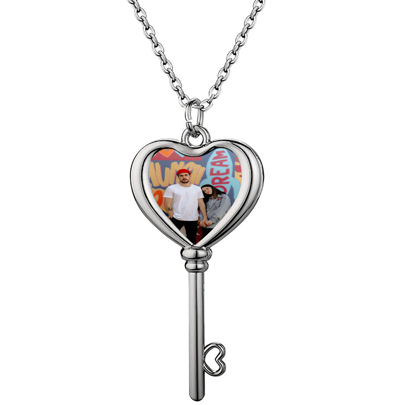 Custom Name Necklace, Plated Nameplate, Personalized 2-8 Letters with Heart Charm, Sparkling Zircon | 5 Sizes (14"-22") + Extender Chain, Customized Jewelry Gift for Women, & Silver