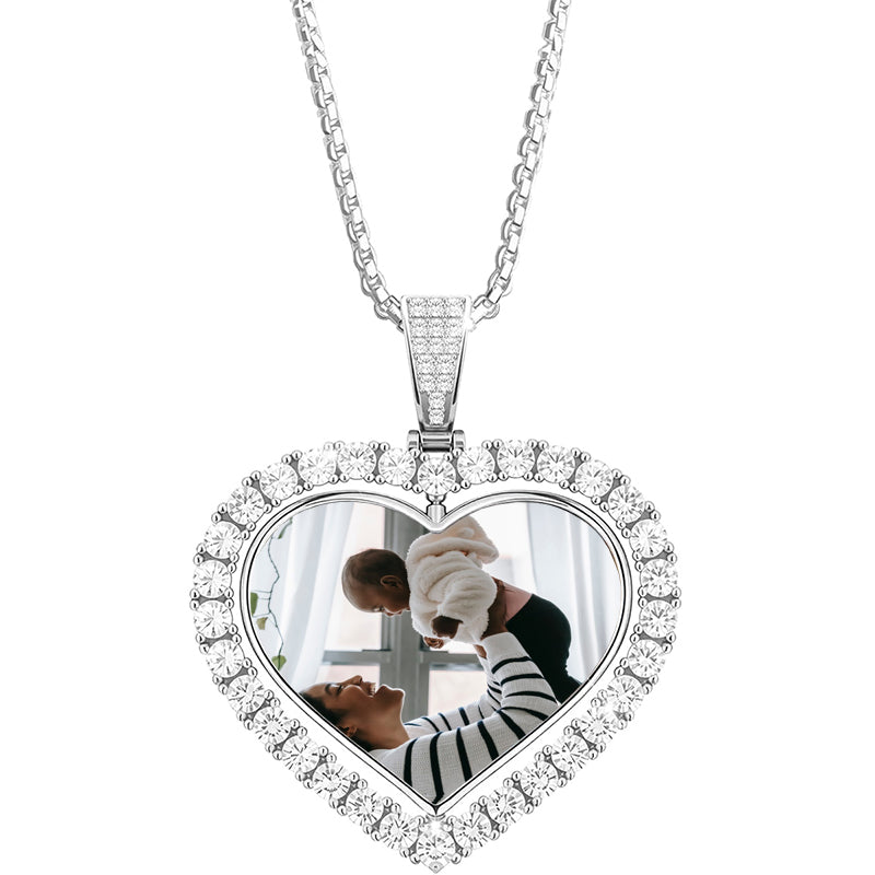 Couple Necklace Personalized ? Couple Photo Necklace ? Personalized Couples Gifts ? Personalized Couple Necklace ? Engraved Photo Necklace