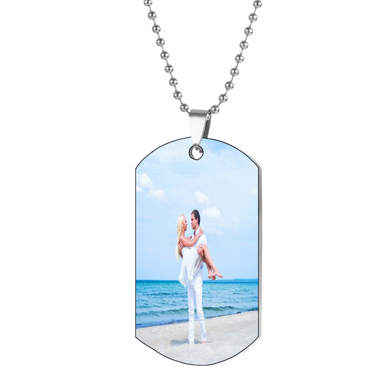 Heart Projection Photo Necklace Personalized 925 Sterling Silver Memorial Picture Inside Pendant