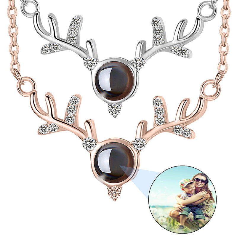 Custom Photo Projection Necklace, Personalized Sun Necklace with photo inside, Memorial Gift, Christmas Gift for Her, Mom Necklace