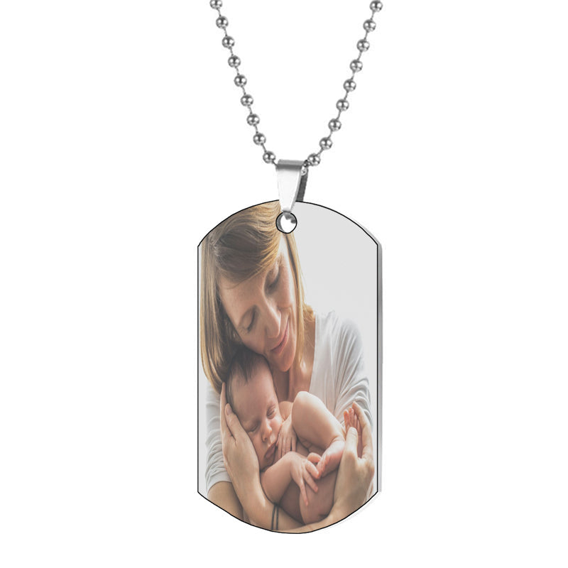 Customized photo box-style necklace, personalized birthstone pendant, a gift for mom, a surprise for your lover, commemorative jewelry