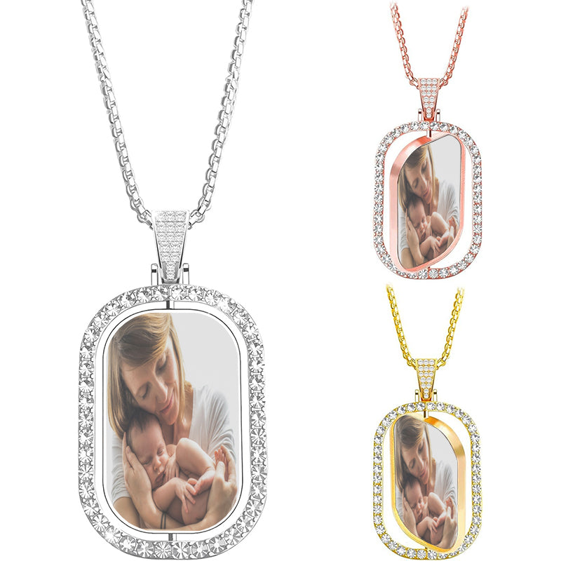 Custom Photo Angel Wing Necklace: Heart Memorial Jewelry Gift