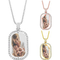 Custom Photo Angel Wing Necklace: Heart Memorial Jewelry Gift