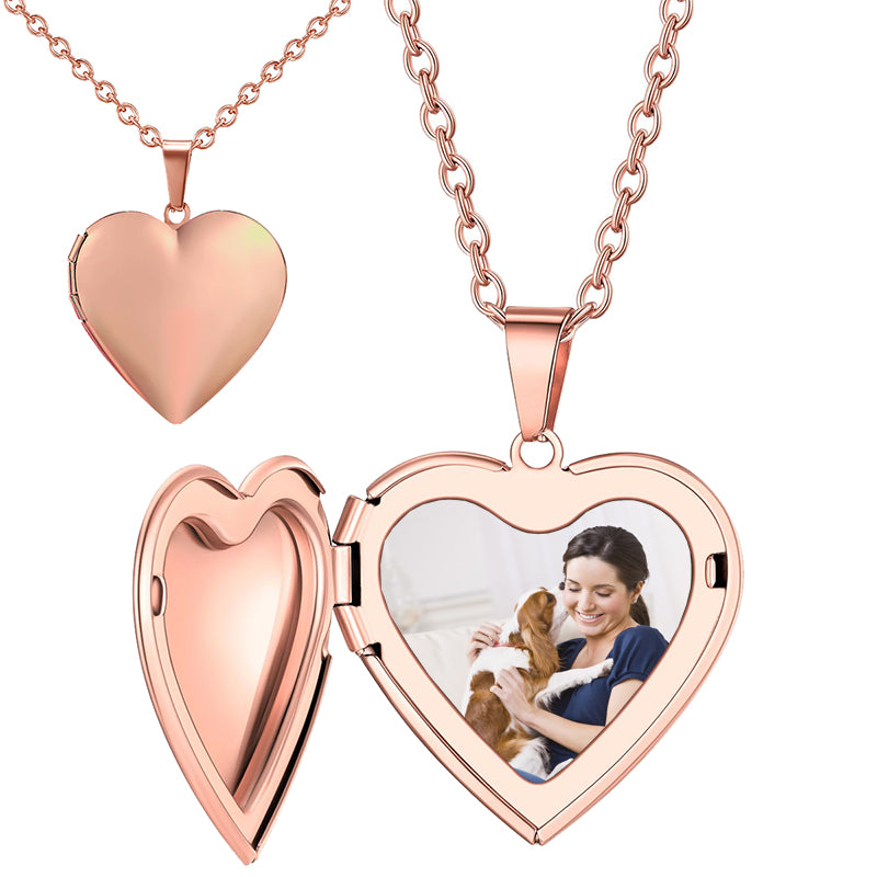 Gamtic Envelope Necklace with Custom Picture Inside - Personalized Photo Necklace for Women, Openable Locket for Customized Picture & Engraving, Unique Valentine¡®s Day Gift for Wife/Girlfriend/Mom
