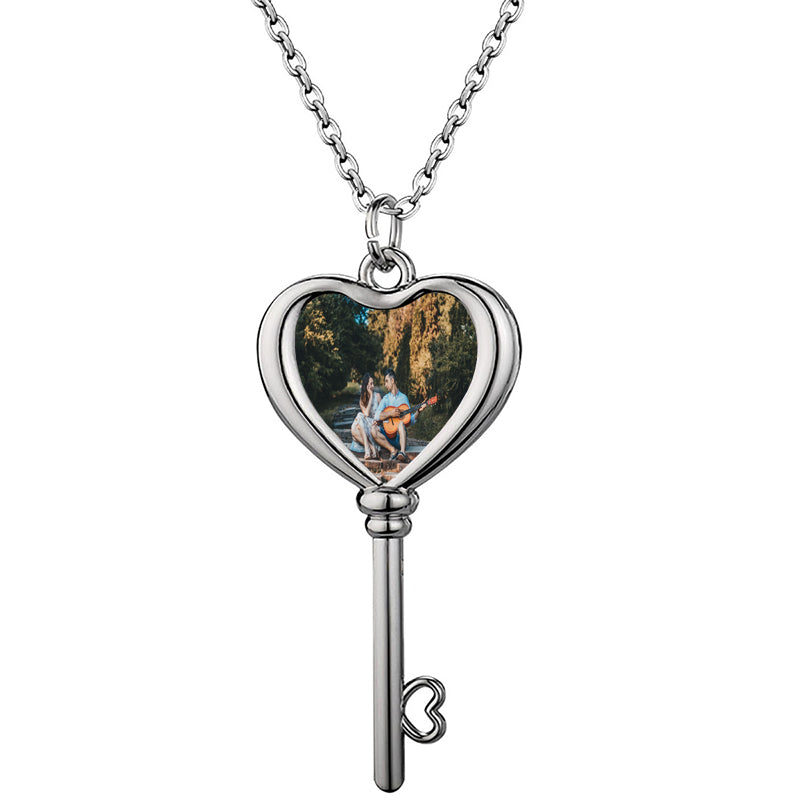 Custom Picture Necklace, Personalized Necklace With Photo, Hip Hop Round Pendant, Personalized Gift for Mom, Memorial Jewelry, Gift for Her