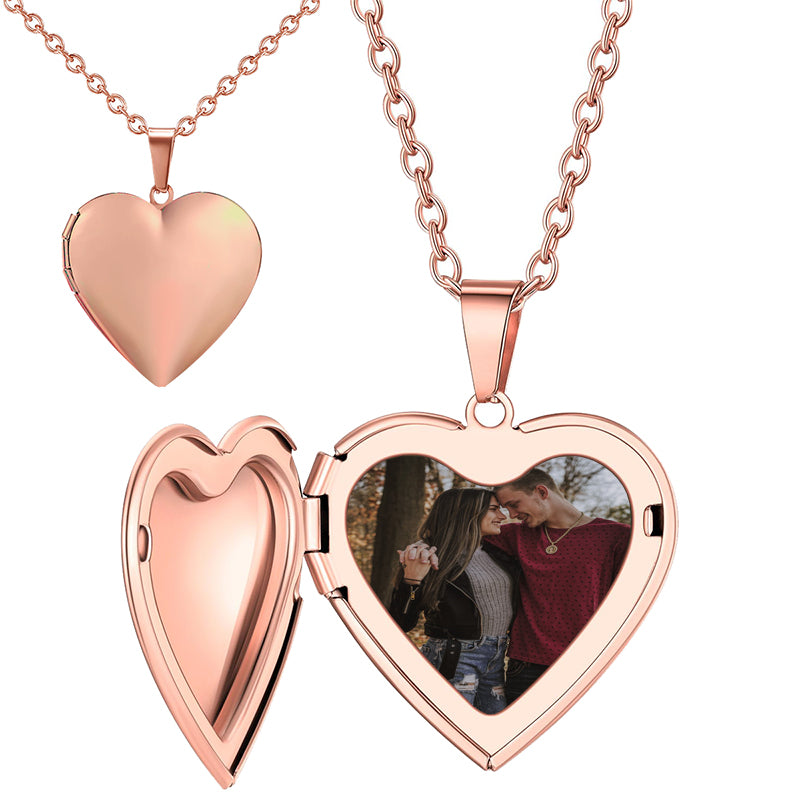 Envelope Necklace with Custom Picture Inside - Personalized Photo Necklace for Women, Openable Locket for Customized Picture & Engraving, Unique Valentine¡®s Day Gift for Wife/Girlfriend/Mom