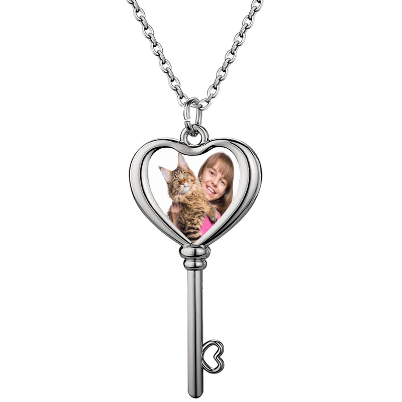 Custom Photo Heart Necklaces, Personalized Photo Projection Necklaces, Memorial Photo Necklaces, Gifts for Best Friends, Memorial Gifts
