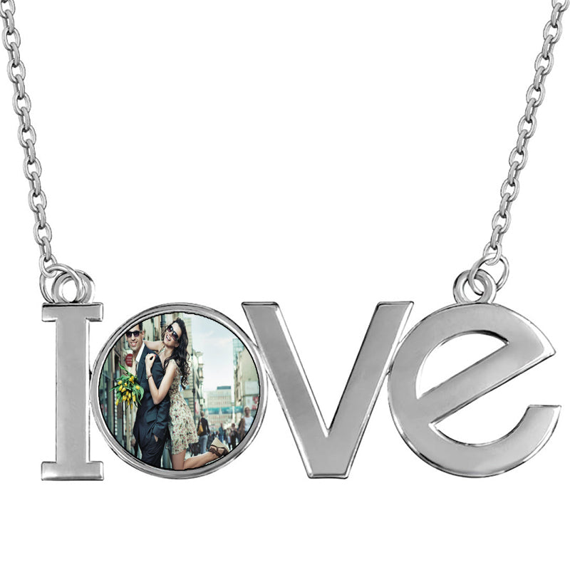 Heart Projection Photo Necklace, Projection Picture Jewellery for Women, Personalised Memorial Gift, Birthday Gift for Her, Christmas gifts