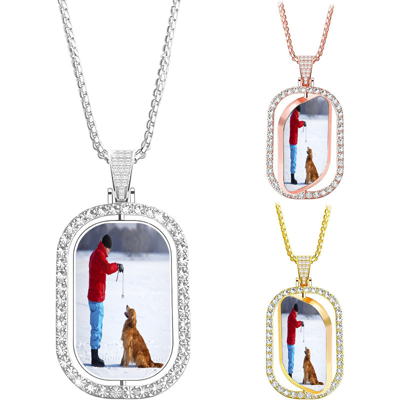 Filled Nameplate Necklace, Custom Name Necklace, 3D Double Plate Two Tone Necklace, Personalized Jewelry, Plated Name Nacklace