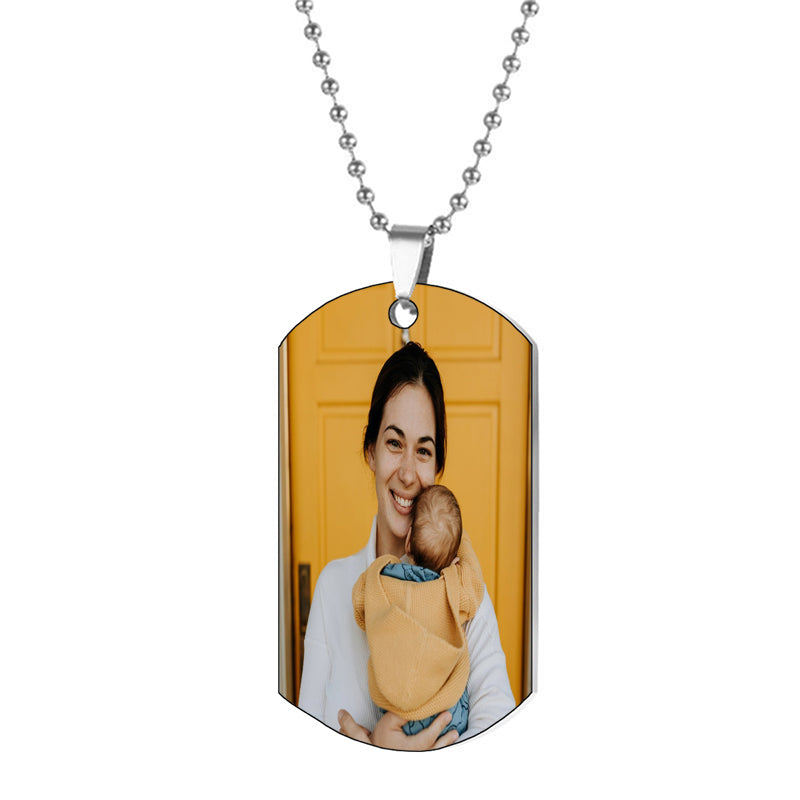 Filled Single Nameplate Necklace, Custom Name Necklace, Personalized Pendant, Name Cuban Chain, Name Necklace Women