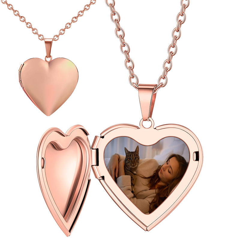 Custom Photo Necklace - Personalized Picture Pendant - Round Photo Charm Jewelry - Gift for Her and Him - Memorial Keepsake