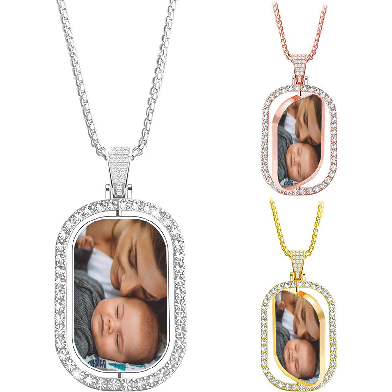 Hanging Letter Men's Stainless Steel Silver Cuban Link Initial Letter Name Necklace