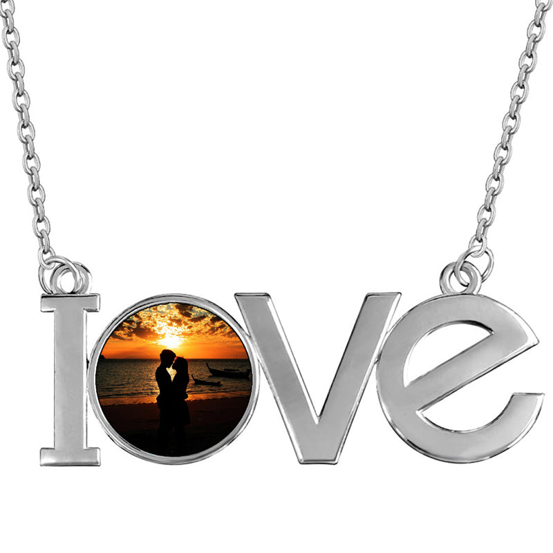 In Loving Memory Custom Dog Tag Necklace, Personalized Engraved Photo Fingerprint Quote, Engraved Message Stainless Steel Chain Gift for Him