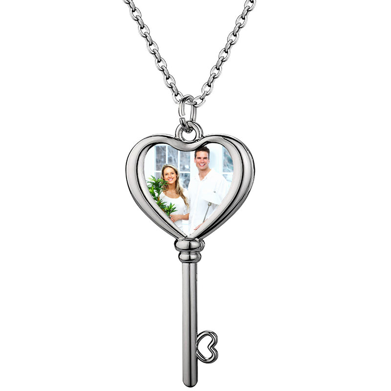 Custom Made Photo Rotating Necklace, Double Sided Heart Photo Rotating Necklace, Personalized photo jewelry, Custom Picture Necklace