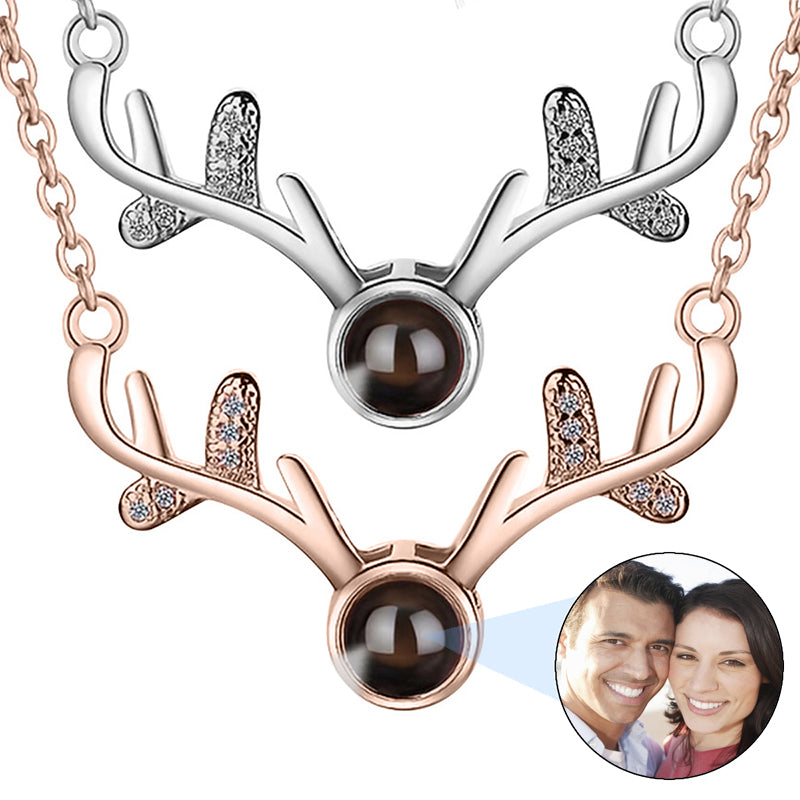 Custom Paperclip Photo Projection Necklace, Minimalist Hidden Picture Bead Chain Jewelry, Handmade Memory Gift for Friend, Valentine Gift