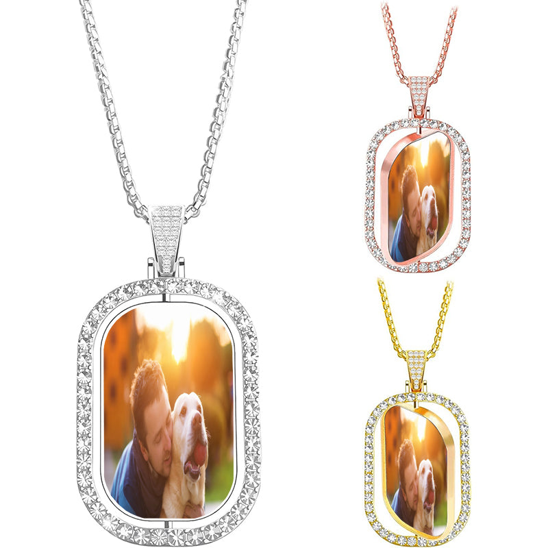 Heart Locket Photo Necklace, Personalized Heart Locket, Custom Engraved 4 Picture Locket Gift for Mom, Valentines Gift for Wife Girl Friend