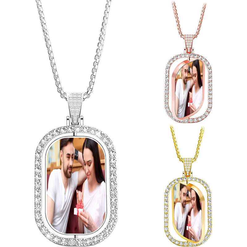 Customized Urn Necklaces for Ashes for Men, Personalized Picture Cremation Keepsake Urn Pendant Necklace for Human Ashes