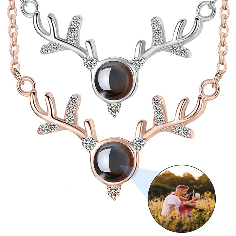 Custom Projection Necklace with Cross, Projection Photo Necklace, Customized Picture Inside Jewelry, Religious Memorial Gift, Christmas Gift