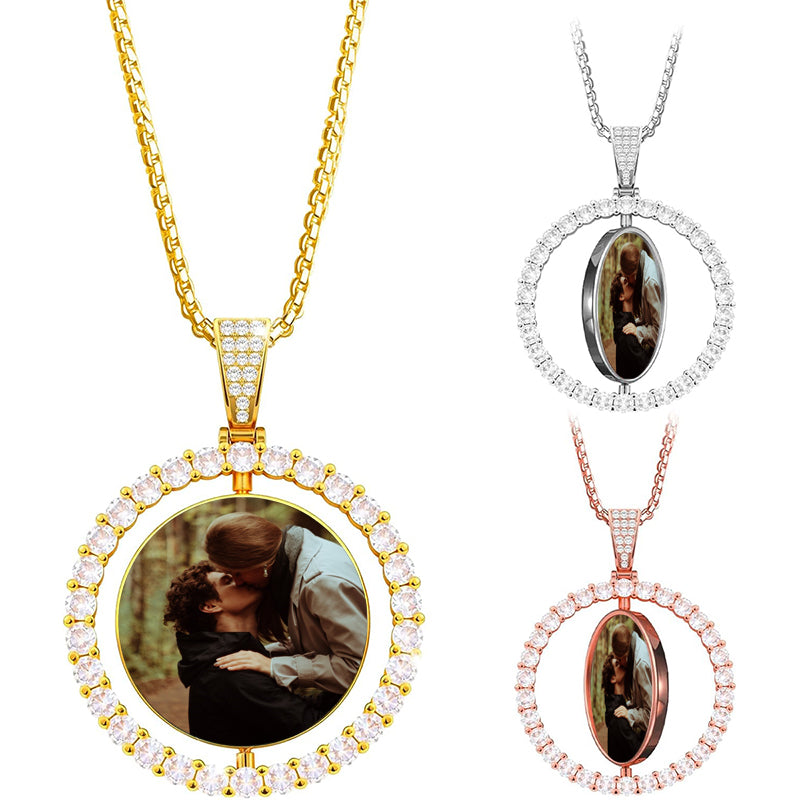 Custom Double Name Necklace: Two-Tone Personalized Jewelry Gift, Nameplate Charm